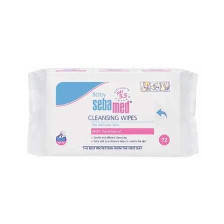 سيباميد مناديل مبللة منظفة للأطفال مع البانثينول 72 قطعة