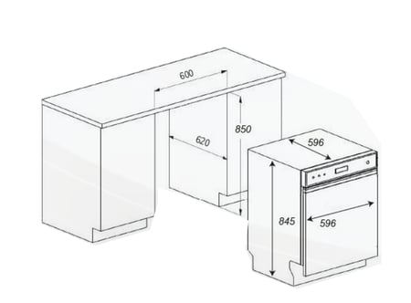 غسالة أطباق فري ستاند
