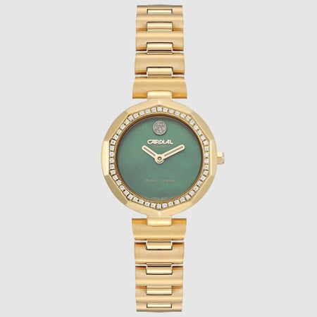 ساعة نسائية ألماس كارديال ذهبي
