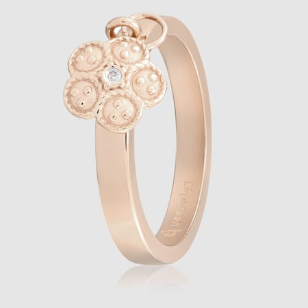 خاتم ليبوريه ألماس فضي مطعم ذهبي