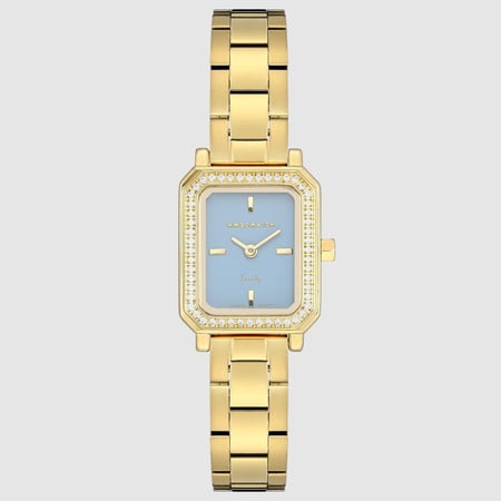 ساعة نسائية هوقو ووتش ذهبي مينا سماوي