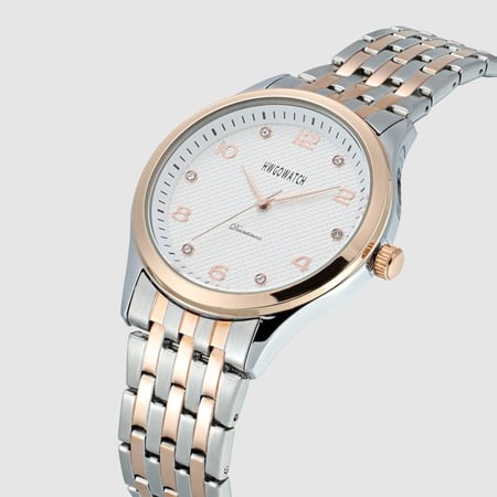 ساعة رجالية هوقو ووتش فضي مينا أبيض