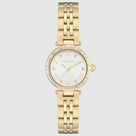 ساعة نسائية هوقو ووتش ذهبي مينا أبيض