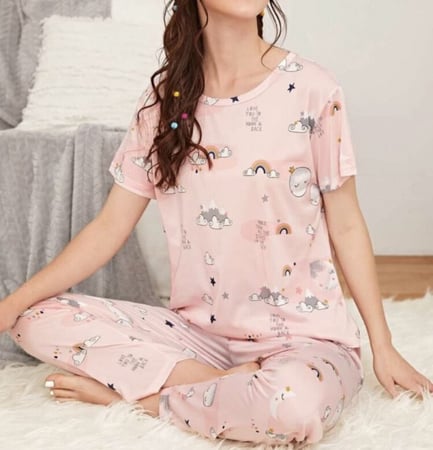 طقم بجامه ( 3 قطع)  مع قناع عين