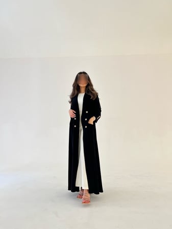 عباية جاكيت مع جيوب -متجر عبايات خمرة