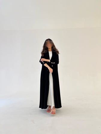 عباية سادة بتصميم جاكيت -متجر عبايات خمرة