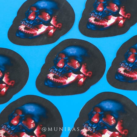 ملصق\ ستيكر glowing skull