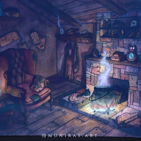 رسمه مطبوعه\ بوستر  witch's room
