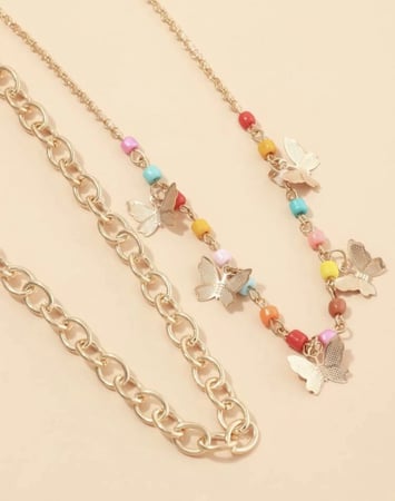 سلسال خرز و فراشه ( قطعتين )