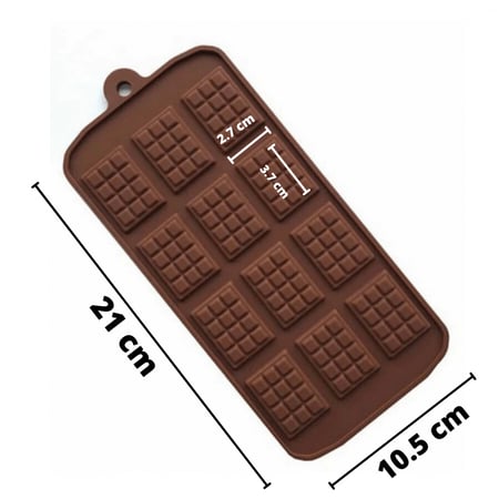 قالب سيليكون مستطيل للشكولاه / قوالب شكولاته حجم صغير (قطعه واحده )