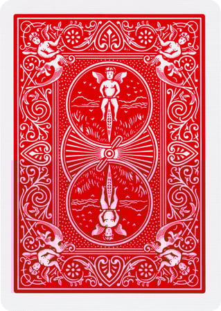 ورق لعب خفة يد وخدع سحرية بايسكل براين وايف - احمر