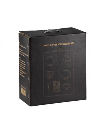 شنطة القهوة المقطرة 12 قطعة - حقيبة سفر كاربون فايبر