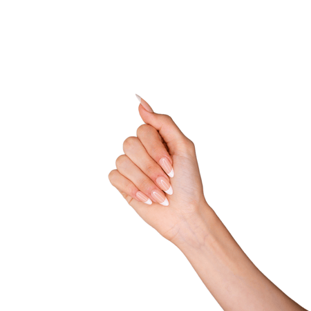 أظافر أكريلك A4 لون فرنسي طبيعي.