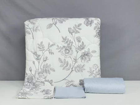 مفرش تولين مشجر قطن 100% صيفي مفرد ونصف