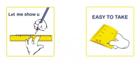 مسطرة  3 الوان ,20cm EDDICO
