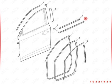 مسطرة زجاج امامي يسار - MG5 اسود