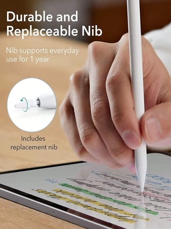 قلم ايباد - قلم ابل ستايلس يدعم راحة اليد متوافق مع إصدارات ايباد ابل 2018-2023 - قلم ايباد اير - قلم ايباد برو - الجيل العاشر - التاسع