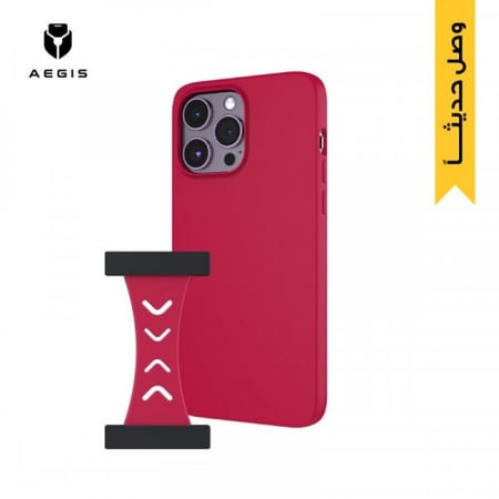 غطاء-سيليكون-للايفون14-ومسكة-مغناطيسية-لون-فيفا-ماجنتا