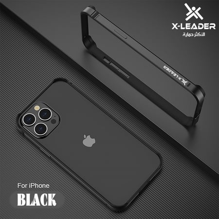 اكس ليدر - إطار معدني + حماية كاميرة لايفون 14 برو ماكس بحماية سيلكون متعددة الالوان