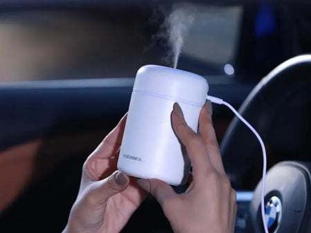 جيبل - مرطب هواء صغير هادئ مع ضوء دافئ، 200 مل - أبيض