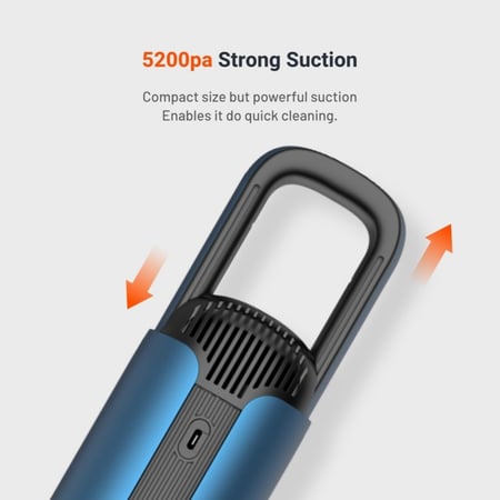 بورودو - مكنسة تنظيف سيارة قدرة شفط 5200 باسكال - اسود