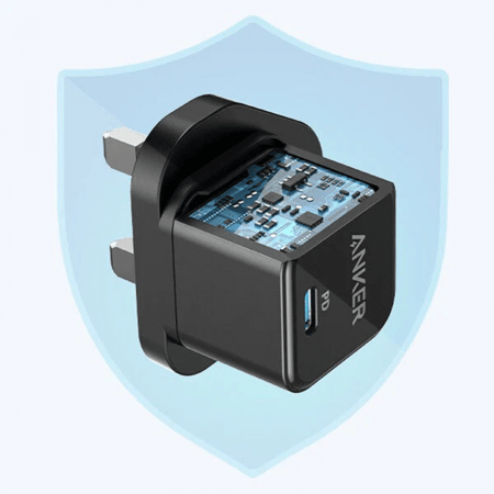 شاحن-جداري-انكر-كيوب-باوربورت-الجيل-الثالث-منفذ-PD-وبقوة20-واط-أسود