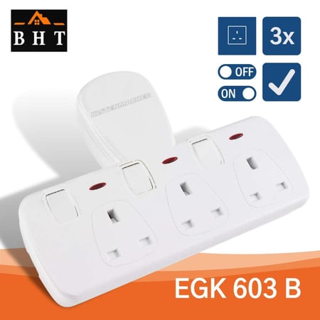 فيش مشترك 3*3*3=3 مع طفاي KISTENMACHER اصلي