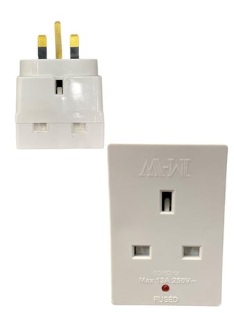 فيش مشترك مربع ابيض فوق تحت