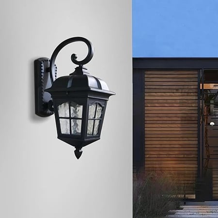 فانوس جداري  خارجي بلمسة عصرية تصميم مودرن 6126 حديث لون اسود