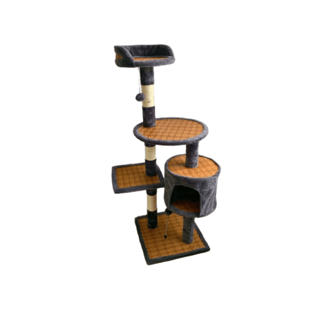 خداشة قطط بثلاث طوابق وبيت للقطة