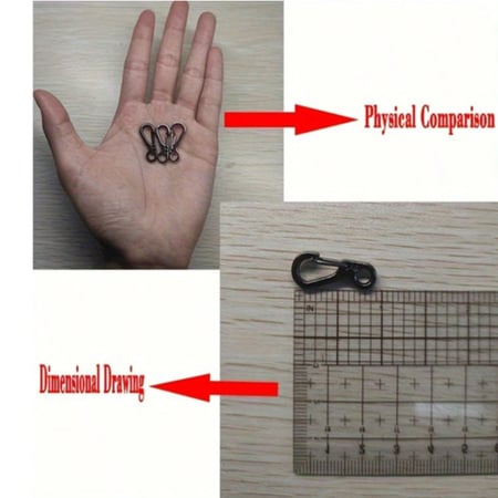 10 قطع من المشبك الفولاذي لربط الحبال لسمك صغير