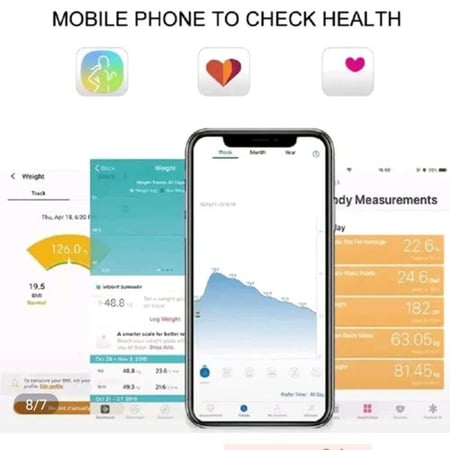 ميزان الكتروني عالي الدقه يقيس نسبة الدهون والكتله العضليه والماء والكثير من الخصائص