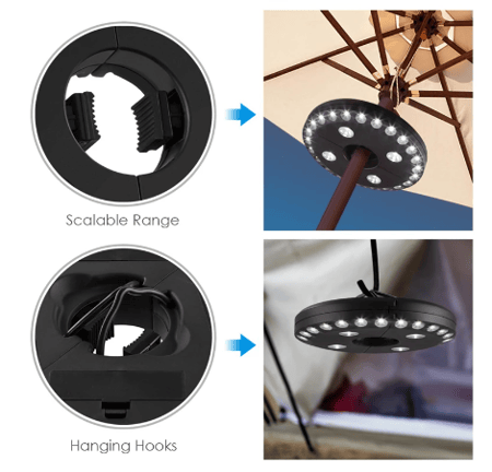 اظاءة الرحلات والتنزه للتعليق الافقي