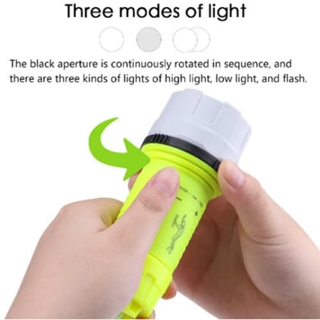 مصباح فلاش للغوص تحت الماء مع حزام خلفي