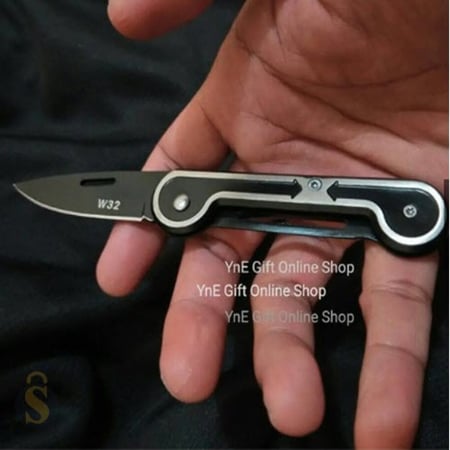 سكين مطوى W32 المتوفر اللون الاسود