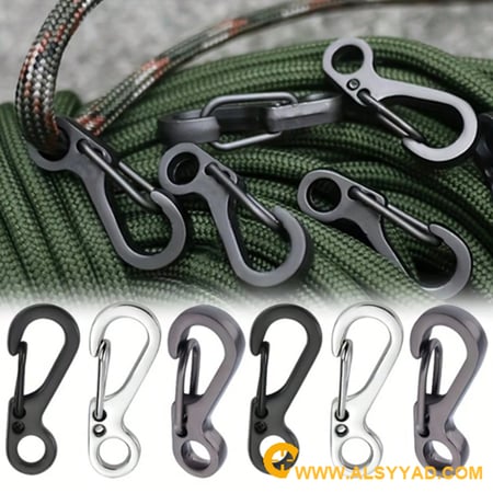 10 قطع من المشبك الفولاذي لربط الحبال لسمك صغير