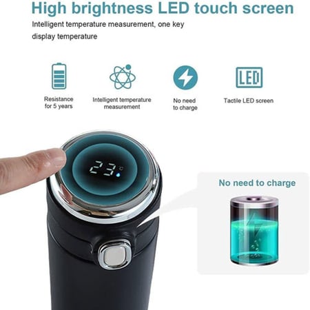 مج كوب قهو ه حراري 320 م مع شاشة قياس الكترونية