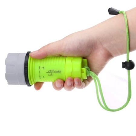 مصباح فلاش للغوص تحت الماء مع حزام خلفي