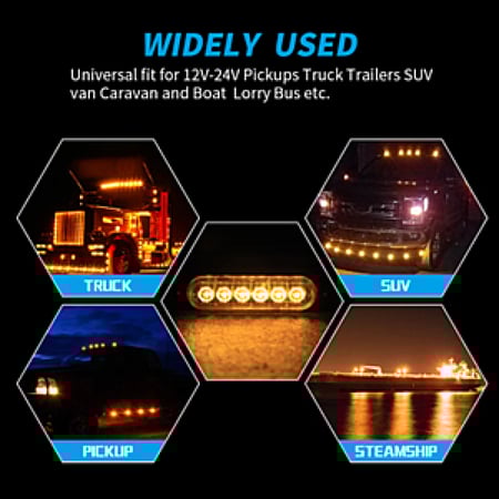 وميض تنبيهي للسيارات والطوارئ  6شمعات عدد 4 قطع