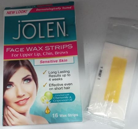 Jolen Face Wax Strips 16 pcs  جولين شرائح شمعية للوجه 16 قطعه