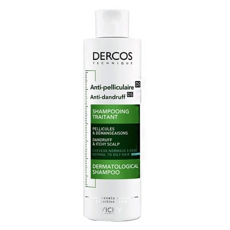 شامبو فيشي ديركوس المضاد للقشرة للفروة العادية والدهنية 200 مل Vichy Dercos shampoo Anti dandruff & dry scalp for Normal to Oily hair 200 ml