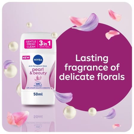 نيفيا مزيل عرق ستيك بيرل آند بيوتي للنساء 50 ملNivea Antiperspirant Pearl & Beauty Women Stick 50 ml