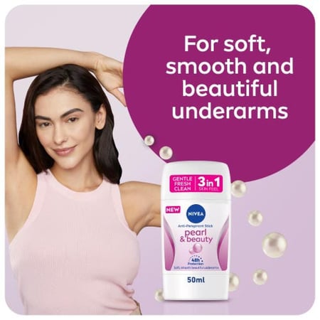 نيفيا مزيل عرق ستيك بيرل آند بيوتي للنساء 50 ملNivea Antiperspirant Pearl & Beauty Women Stick 50 ml