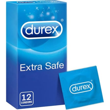 ديوركس واقي ذكريي سمك اكبر 12 قطعةDurex Condom Extra Safe 12 pcs