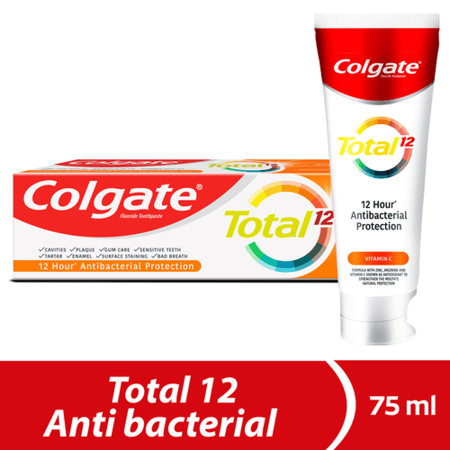 كولجيت معجون أسنان توتال بالفيتامين C مضاد للبكتيريا 75مل
