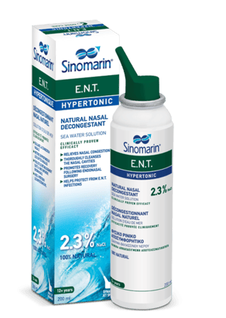 سينومارين بخاخ انف بمحلول مياه البحر 200 مل - Sinomarin ENT Spray 200 ML
