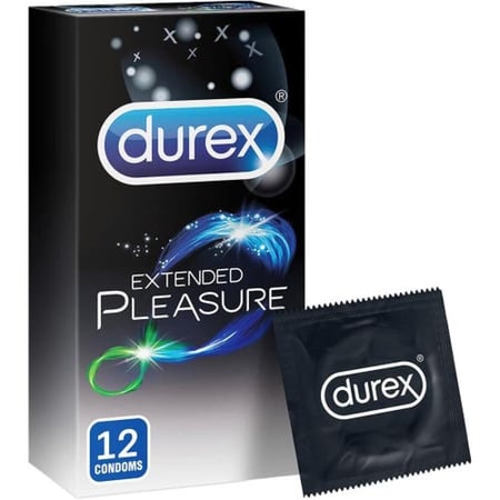 ديوركس واقي ذكري لمتعة أطول 12 قطعةDurex Condom Extended Pleasure 12 pcs