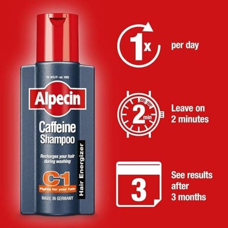 ألبسين شامبو الكافيين المحفّز للشعر 250 مل Alpecin Caffeine Shampoo Hair Energizer 250ml