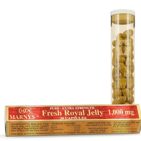 مارنيز فريش رويال جيلي 1000 مجم – 30 كبسولة | Marnys Fresh Royal Jelly 1000 mg (30 Capsules)