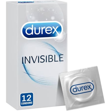 ديوركس واقي ذكري شفاف رقيق جدا 12 قطعةDurex Invisible Extra Thin 12 pcs
